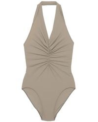 Rick Owens - Draped Halterneck Swimsuit - Lyst
