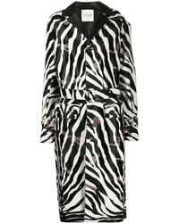 Tod's - Zebra Print Calf Hair Trench Coat - Lyst