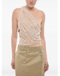DSquared² - Sequin-Embellished One-Shoulder Top - Lyst