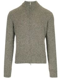 Al Duca d'Aosta - Zip-Up High-Neck Sweater - Lyst