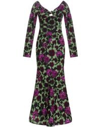 Agua Bendita - Nube Fortuna Maxikleid Mit Blumen-Print - Lyst