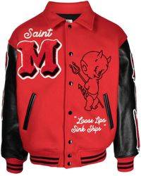 SAINT Mxxxxxx - Devil Varsity Letter Jacket - Lyst