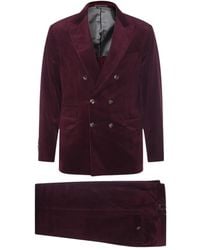 Brunello Cucinelli - Corduroy Double-Breasted Suit - Lyst