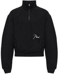 Rhude - Classique Logo-Embroidered Quarter-Zip Sweater - Lyst