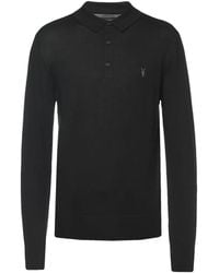 AllSaints - Mode Long-Sleeved Polo Shirt - Lyst