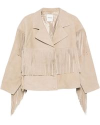 Sandro - Fringed Suede Jacket - Lyst