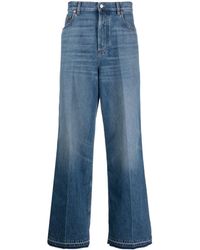 Valentino Garavani - Wide-leg Cotton Jeans - Lyst
