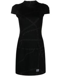 Versace - Logo-print Short-sleeved Dress - Lyst