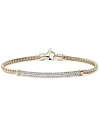 John Hardy - 14Kt Jh Essential Diamond Bracelet - Lyst