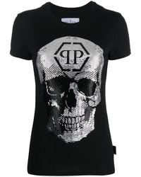 Philipp Plein - Skull Print T-Shirt - Lyst