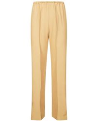 forte_forte - Elasticated Side-Slit Trousers - Lyst