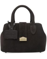 Schell - Suede Logo-Plaque Tote Bag - Lyst