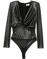 Elisabetta Franchi - Twist-Detail Long-Sleeve Bodysuit - Lyst