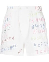 Bode - Pantalones cortos con diseño bordado - Lyst