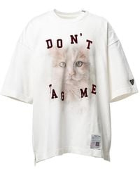 Maison Mihara Yasuhiro - Cat-Printed T-Shirt - Lyst