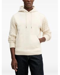 Guess - Cable-Knit Logo-Detail Hoodie - Lyst