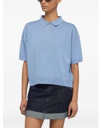 Semicouture - Quarter-Zip Short-Sleeve Sweater - Lyst