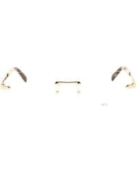 MCM - Rectangle-Frame Rimless Glasses - Lyst