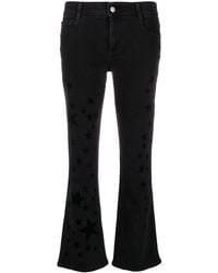 Stella McCartney プリント フレアジーンズ - ブラック