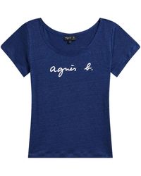 agnès b. - Brando Linen T-shirt - Lyst