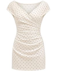 SOLAQUA - Robe Courte Emanuela À Pois - Lyst