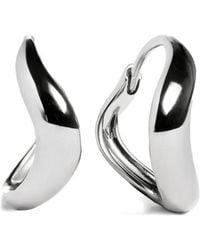 Monica Vinader - Swirl Huggie Earrings - Lyst