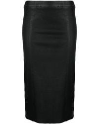 Arma - Desia Leather Midi Skirt - Lyst