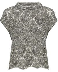 D.exterior - Pullunder Mit Lochmuster - Lyst