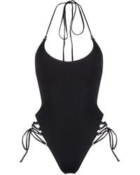 The Attico - Side-tie Open-back Swimsuit - Lyst