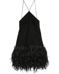 Viktor & Rolf - Feather-Hem Halterneck Mini Dress - Lyst