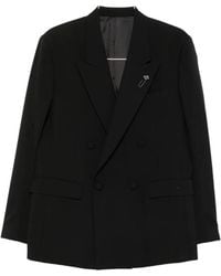 Lardini - Double-Breasted Peak-Lapel Jacket - Lyst