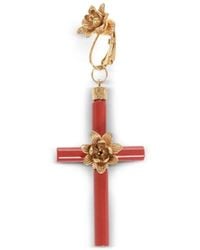 DSquared² - Einzelner Ohrring Mit Kreuzanhänger - Lyst