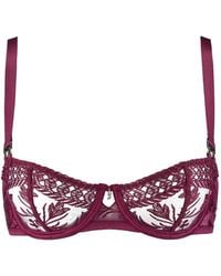 Aubade - Magnetic Spell Floral-Embroidered Bra - Lyst