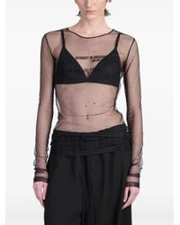 Ann Demeulemeester - Semi-Doorzichtig T-Shirt - Lyst