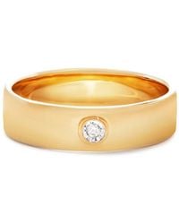 Monica Vinader - Diamond Essential Flat-Band Ring - Lyst