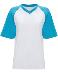 Victoria Beckham - Football T-shirt Van Biologisch Katoen - Lyst