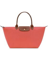 Longchamp - Le Pliage Leather-Trim Tote Bag - Lyst