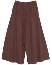 Pleats Please Issey Miyake - Pleated Cropped Trousers - Lyst