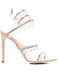 Rene Caovilla - Chandelier Crystal-Embellished Sandals - Lyst