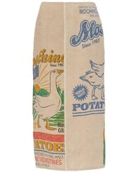 Moschino - Linen Skirt With Colorful Print - Lyst