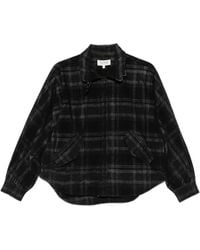 Psophia - Check-Print Buckled-Collar Jacket - Lyst