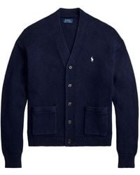 Polo Ralph Lauren - Logo-Embroidered Cotton Cardigan - Lyst