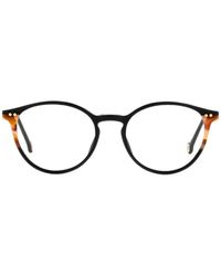 Carolina Herrera - Tortoiseshell-Effect Round-Frame Glasses - Lyst