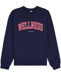 Sporty & Rich - Wellness Crew-Neck Cotton Sweatshirt - Lyst