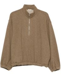 LAMRONS - Quarter-Zip Elasticated-Hem Sweater - Lyst