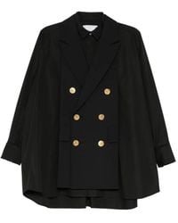 Sacai - Double-Breasted Layered Top - Lyst