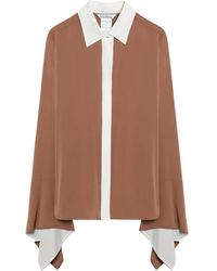Max Mara - Long-Sleeve Color-Block Shirt - Lyst