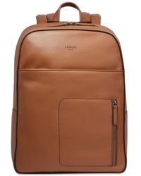 Lancel - Logo-Print Leather Backpack - Lyst