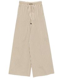 Max Mara - Striped Wide-Leg Trousers - Lyst