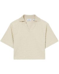 Off-White c/o Virgil Abloh - Logo-Pattern Cropped T-Shirt - Lyst
